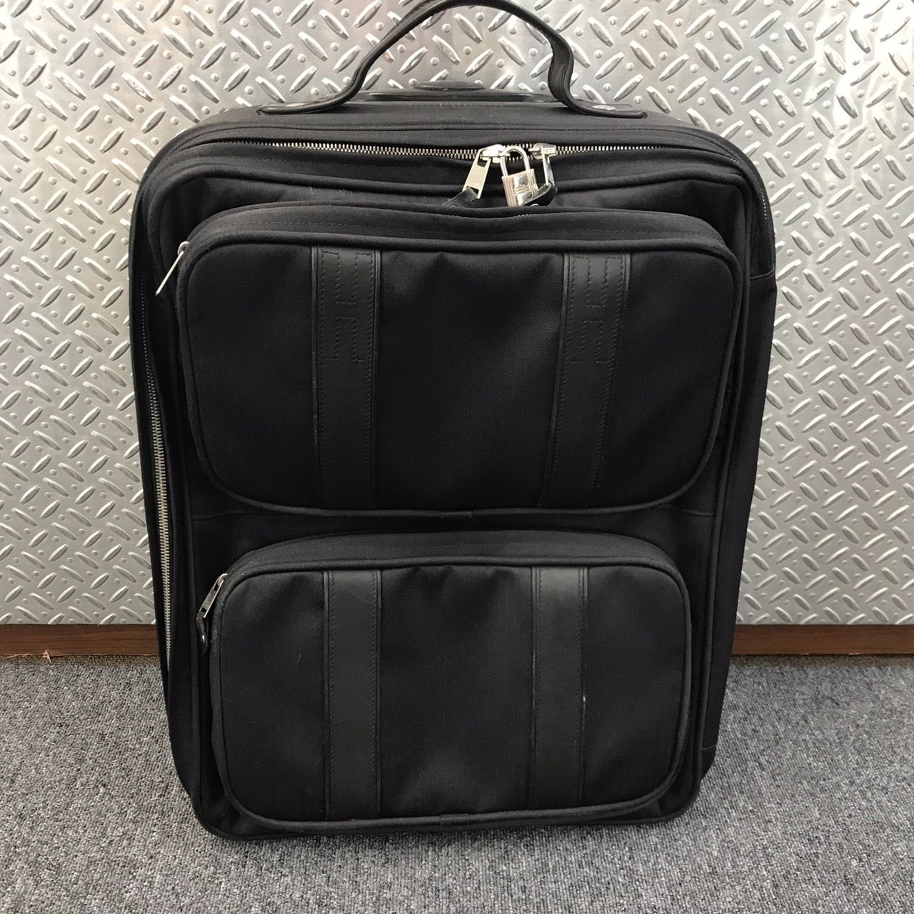 HERMES エルメス アカプルコ キャリーバック レザー キャンバス