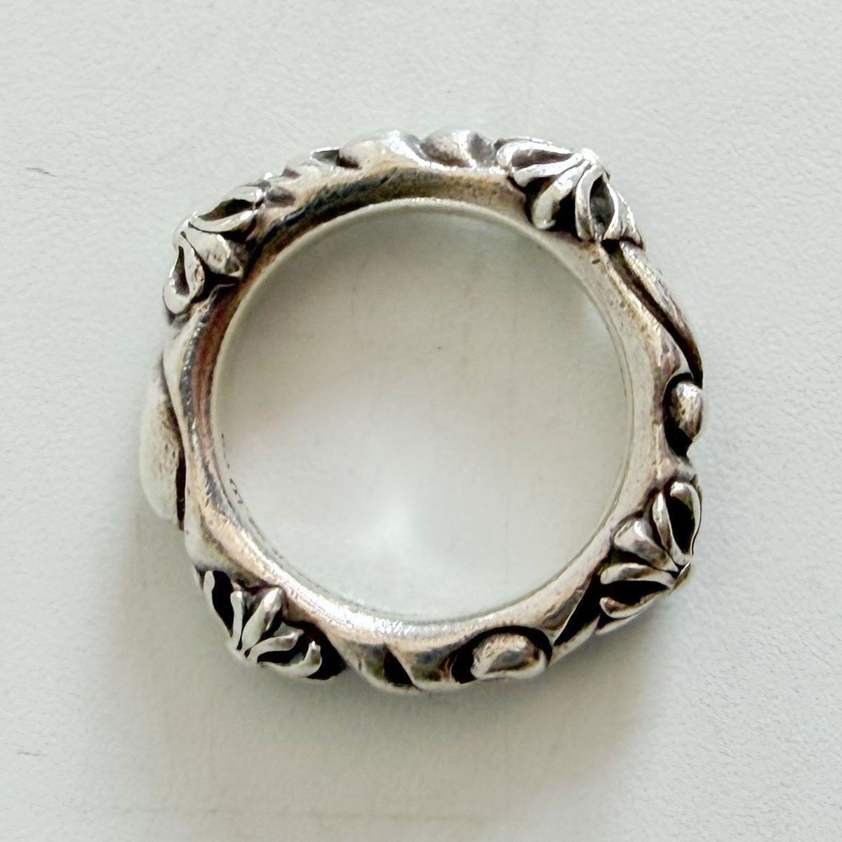 最高級】CHROME HEARTS【SBT BAND RING】エスビーティーバンド 18号