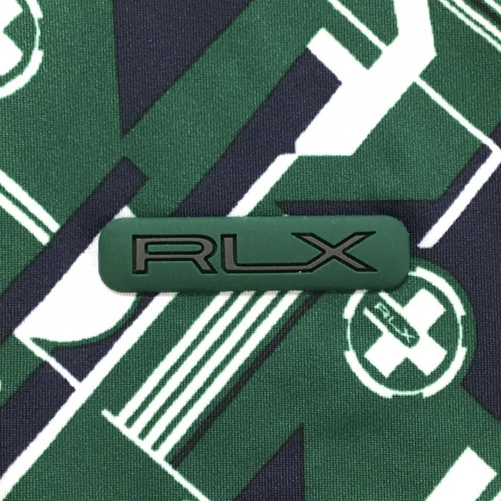 超美品】RLXラルフローレン 半袖ポロシャツ グリーン×ネイビー 総柄