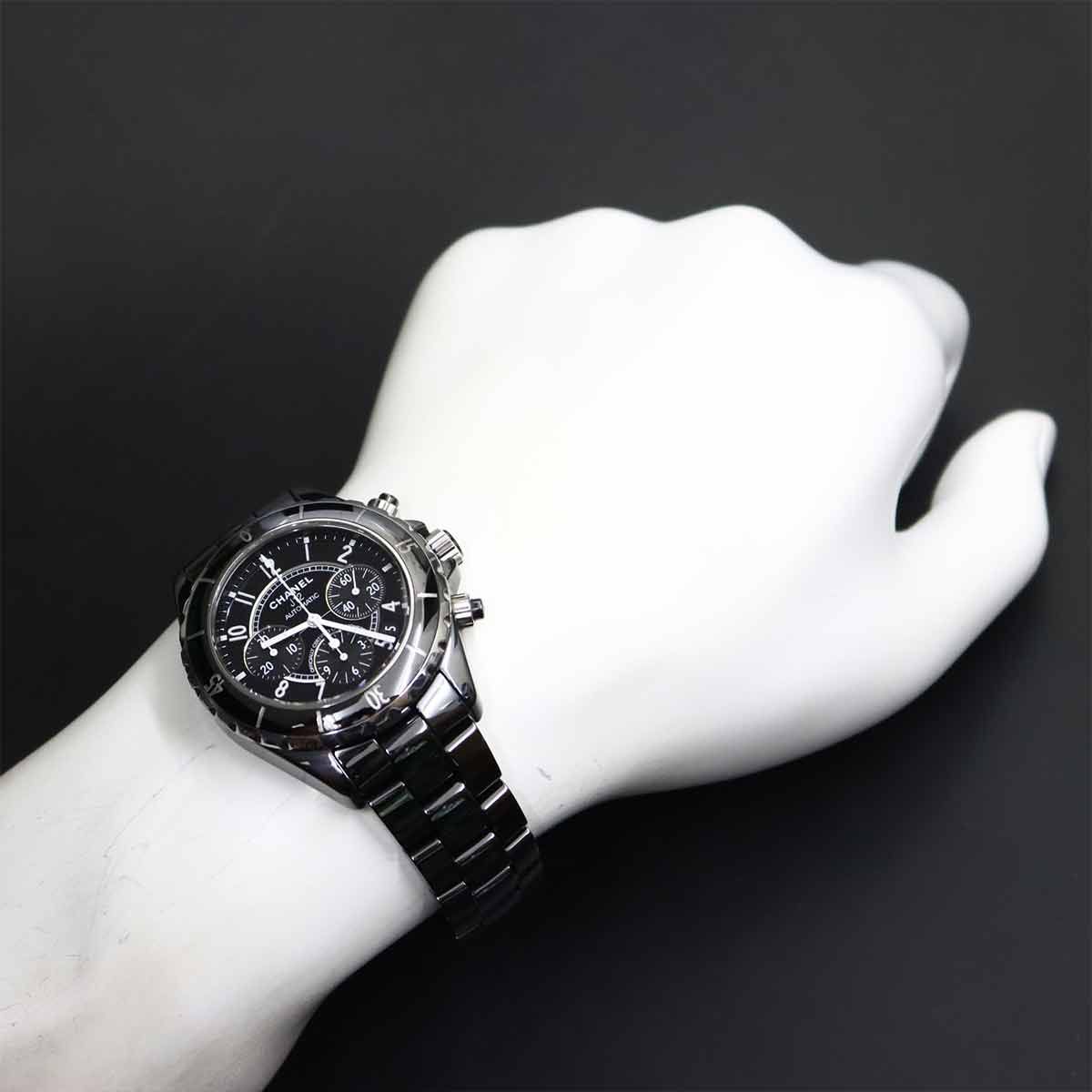 シャネル CHANEL J12 41mm クロノグラフ H0940 メンズ 腕時計 デイト