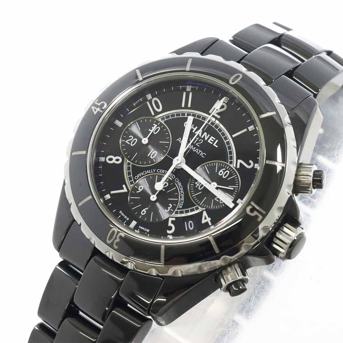 シャネル CHANEL J12 41mm クロノグラフ H0940 メンズ 腕時計 デイト