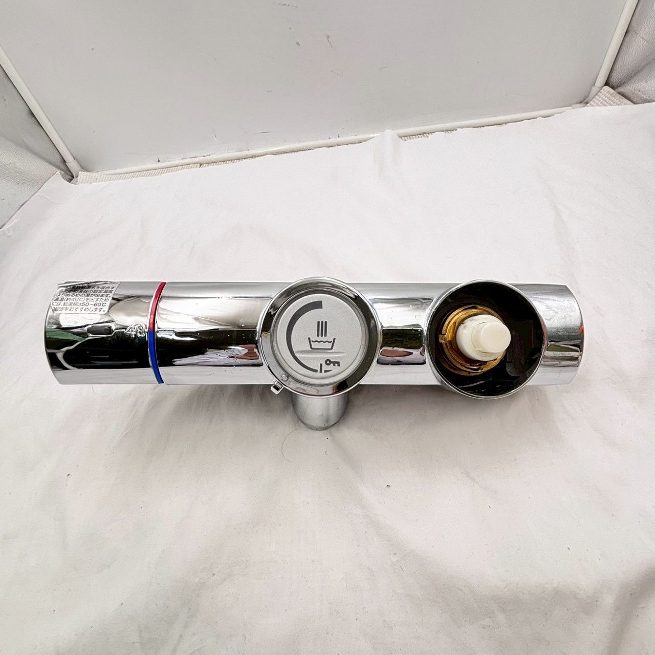 【❗️✨補修・部品取りにも✨❗️】LIXIL コンパクトプッシュ水栓 BF-HW156TX-PU 浴室用サーモスタット混合水栓 現状品✨簡易清掃済❗️