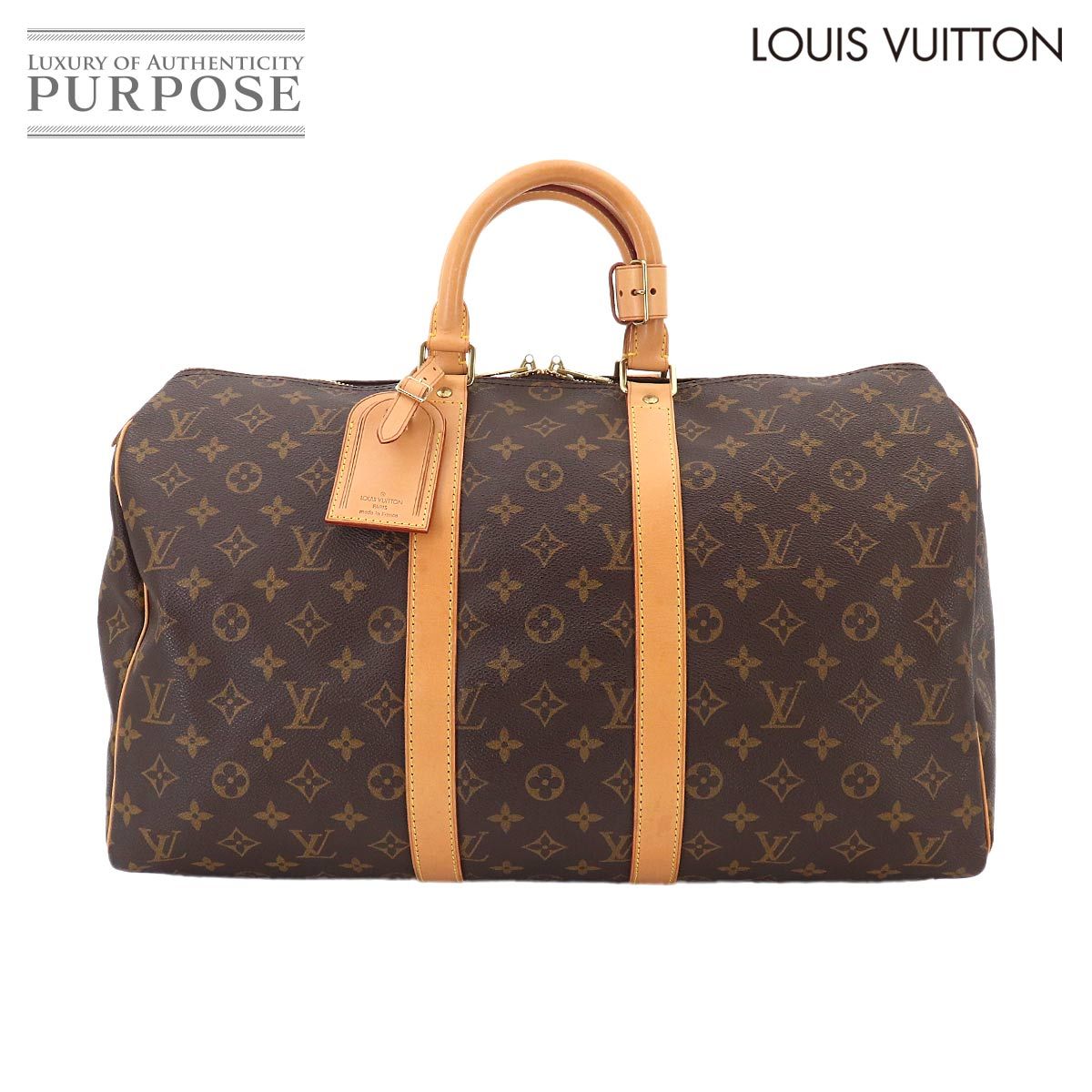 美品 ルイ ヴィトン LOUIS VUITTON モノグラム キーポル 45 ボストン バッグ ブラウン M41428 Keepall 45 90330848