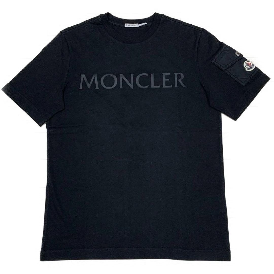 〔最新美品〕モンクレール　ブラック　M ポケット　ワッペン　Tシャツ　5S688 モンクレール ブラック M ポケット ワッペン Tシャツ 5S688 - メルカリ