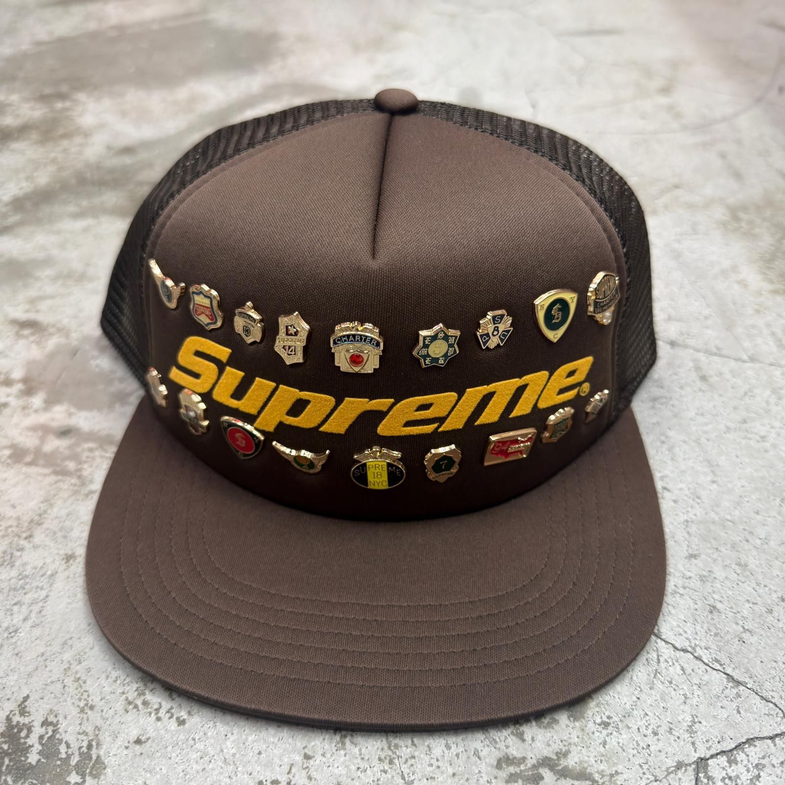 未使用 Supreme 26SS Pins Mesh Back 5-Panel cap ピンズ メッシュ