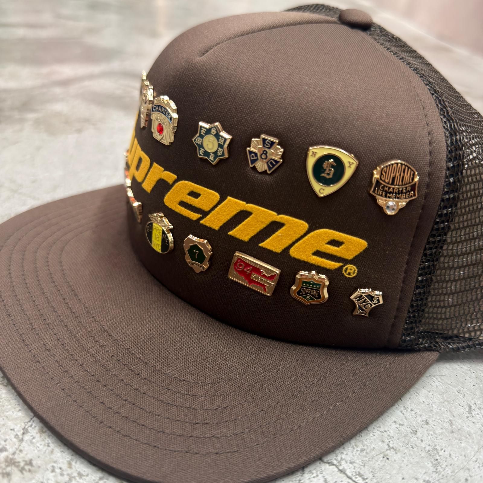 未使用 Supreme 26SS Pins Mesh Back 5-Panel cap ピンズ メッシュ