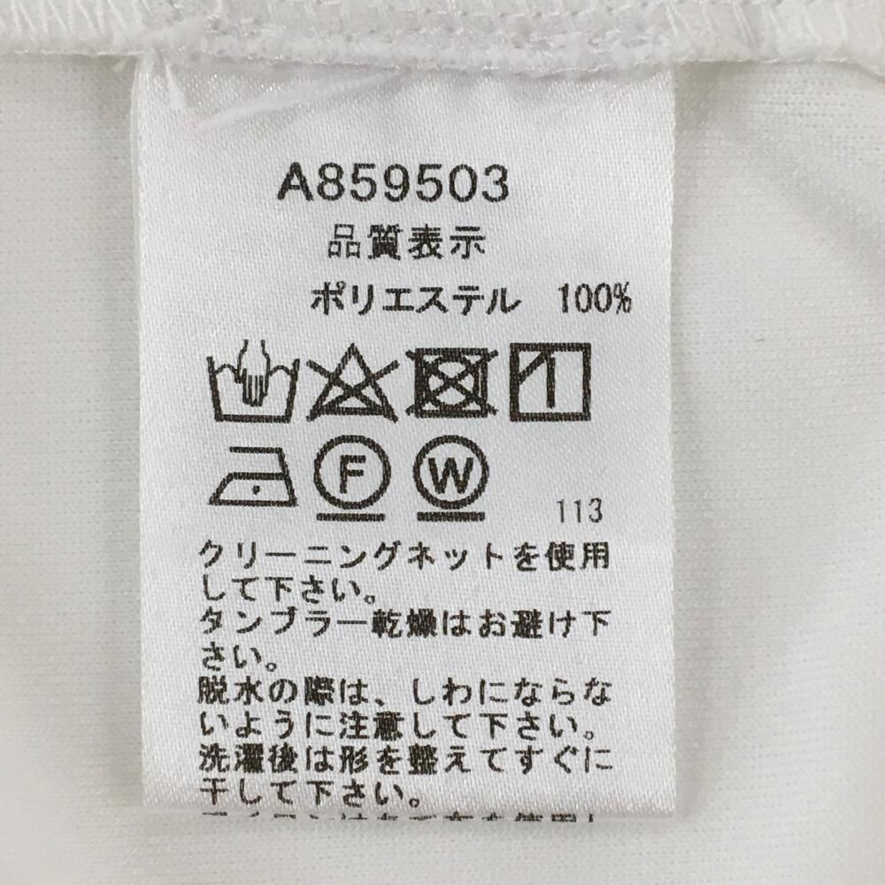 超美品】アルチビオ 襟付ノースリーブシャツ 白 ビーズロゴ ラメ