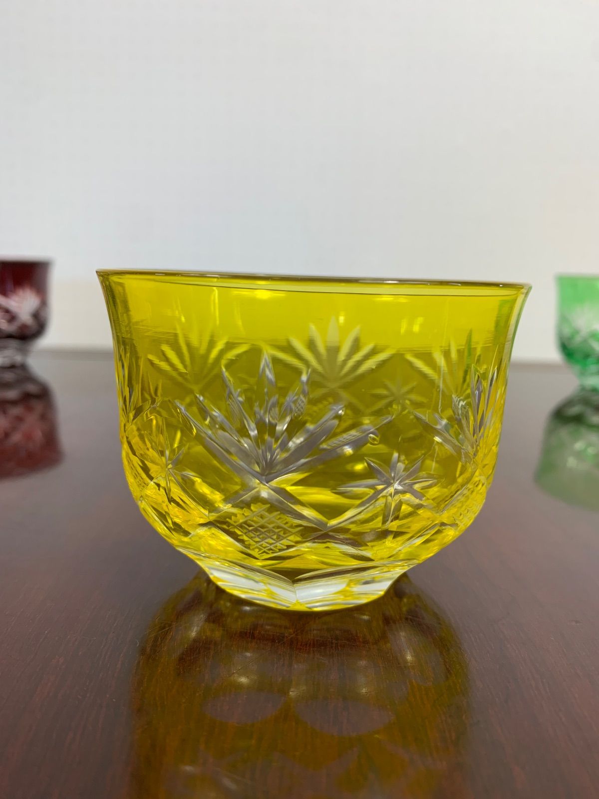 美術品・アンティーク・コレクション 【美品】江戸切子 グラス 4客