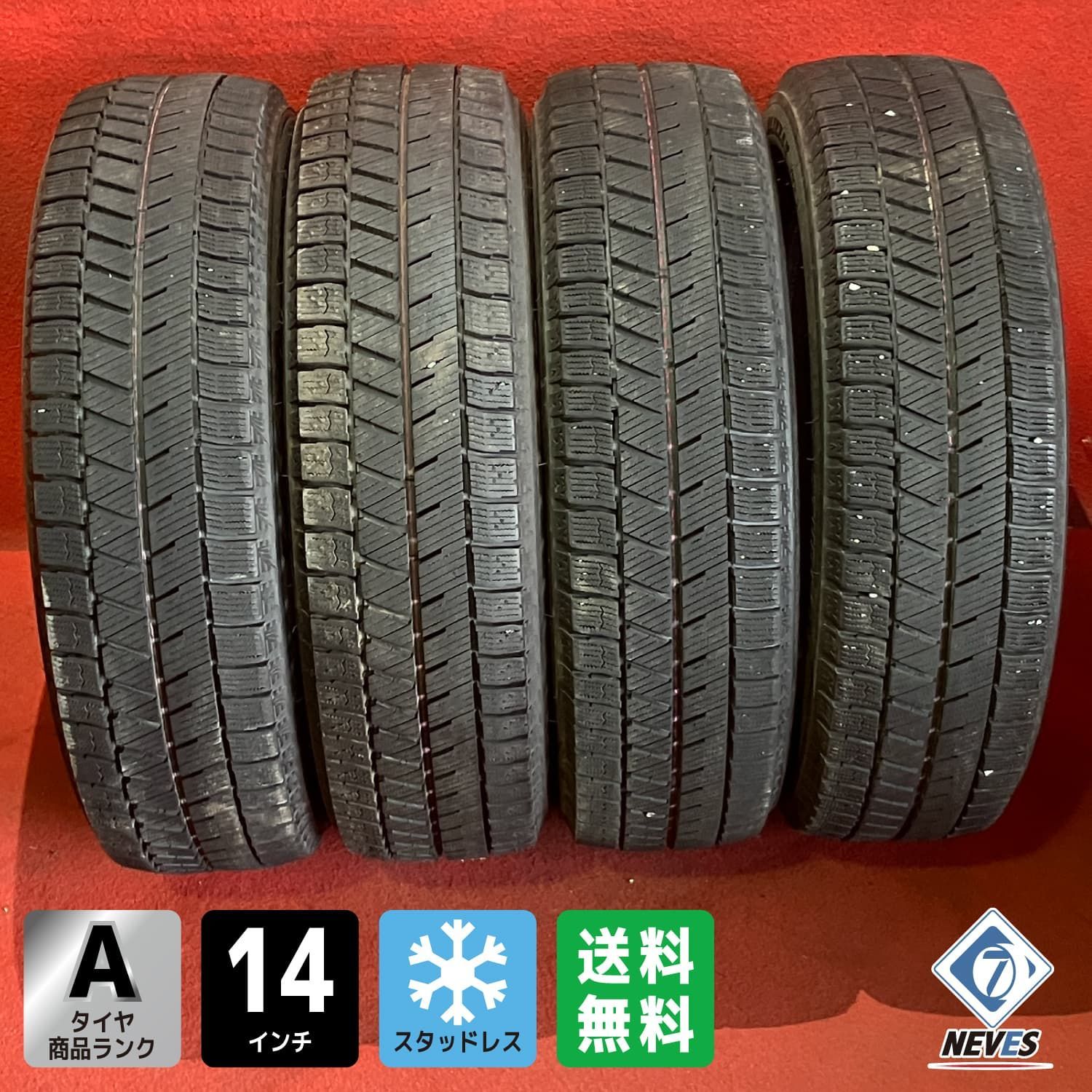 中古スタッドレスタイヤ【155/65R14 BRIDGESTONE VRX3】 4本SET - メルカリ