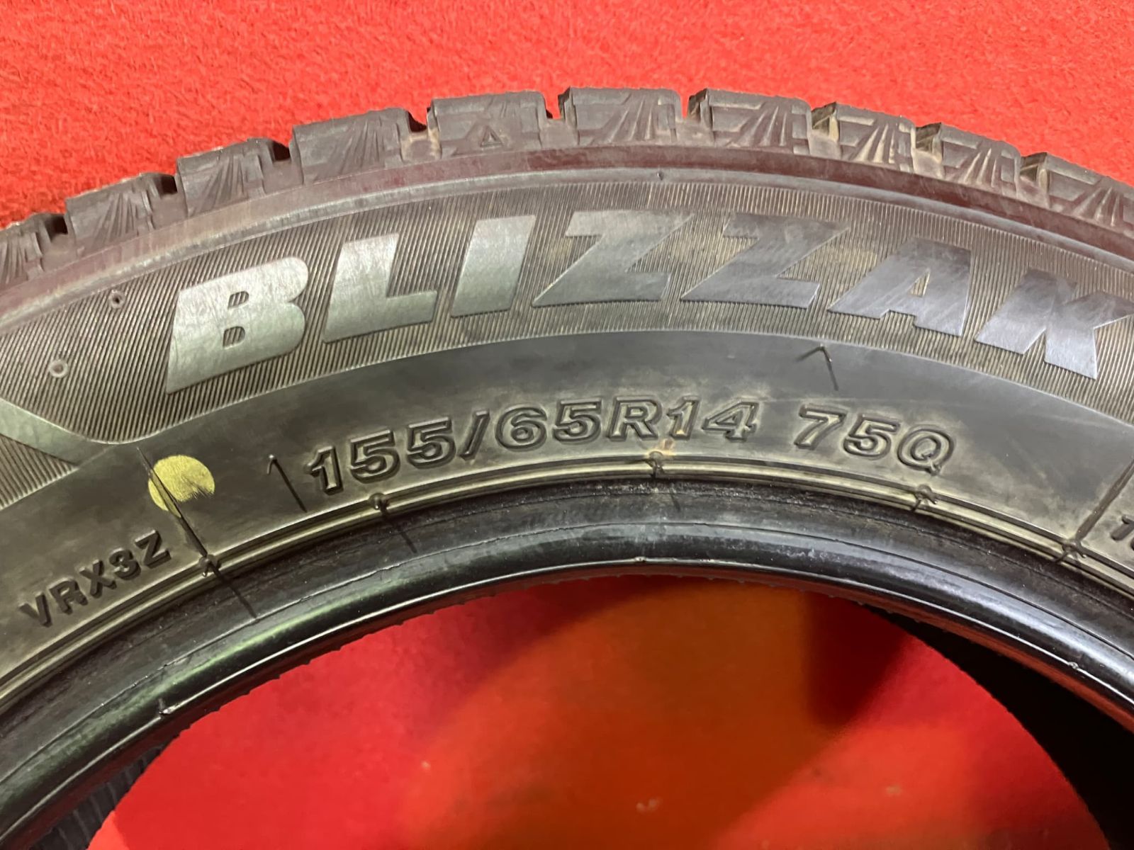 中古スタッドレスタイヤ【155/65R14 BRIDGESTONE VRX3】 4本SET - メルカリ