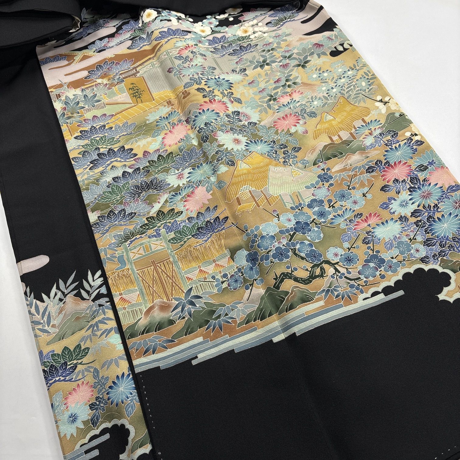 黒留袖 4枚セット 正絹 着物まとめ売り【7171】同梱購入歓迎 リメイク