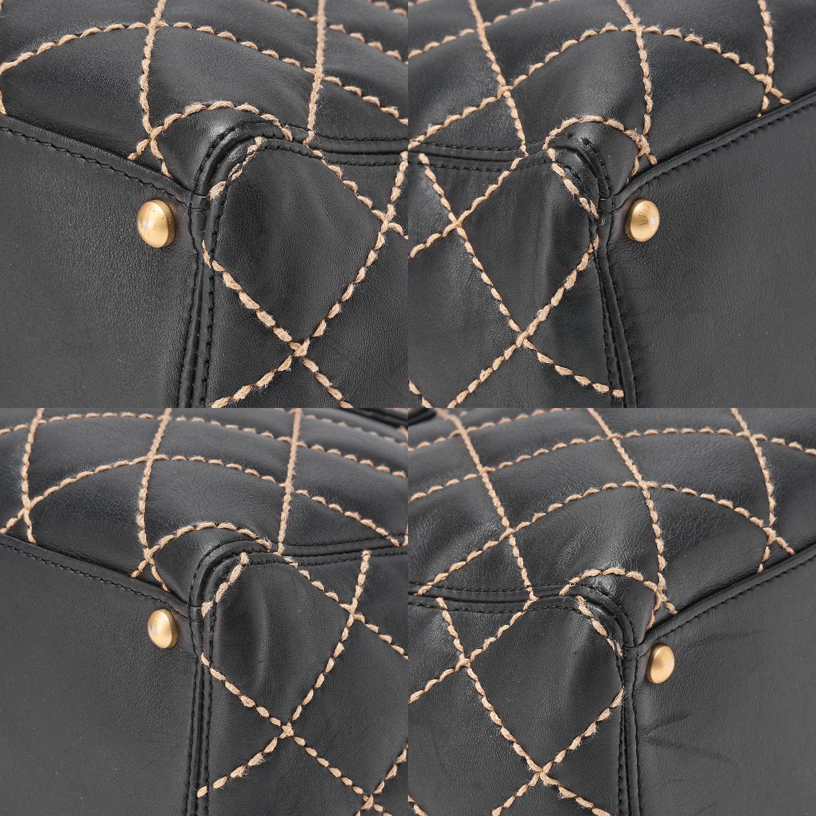 CHANEL シャネル ココマーク ワイルドステッチ トードバッグ カーフ