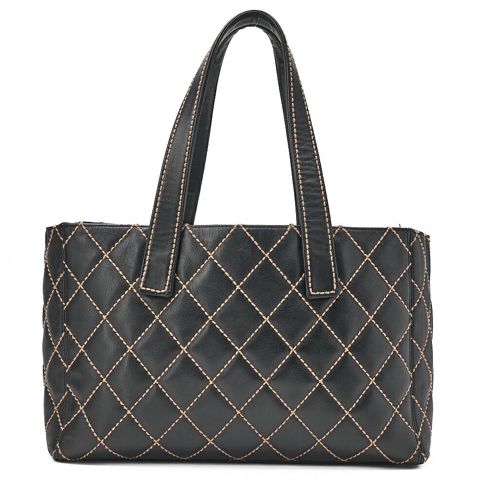 CHANEL シャネル ココマーク ワイルドステッチ トードバッグ カーフ