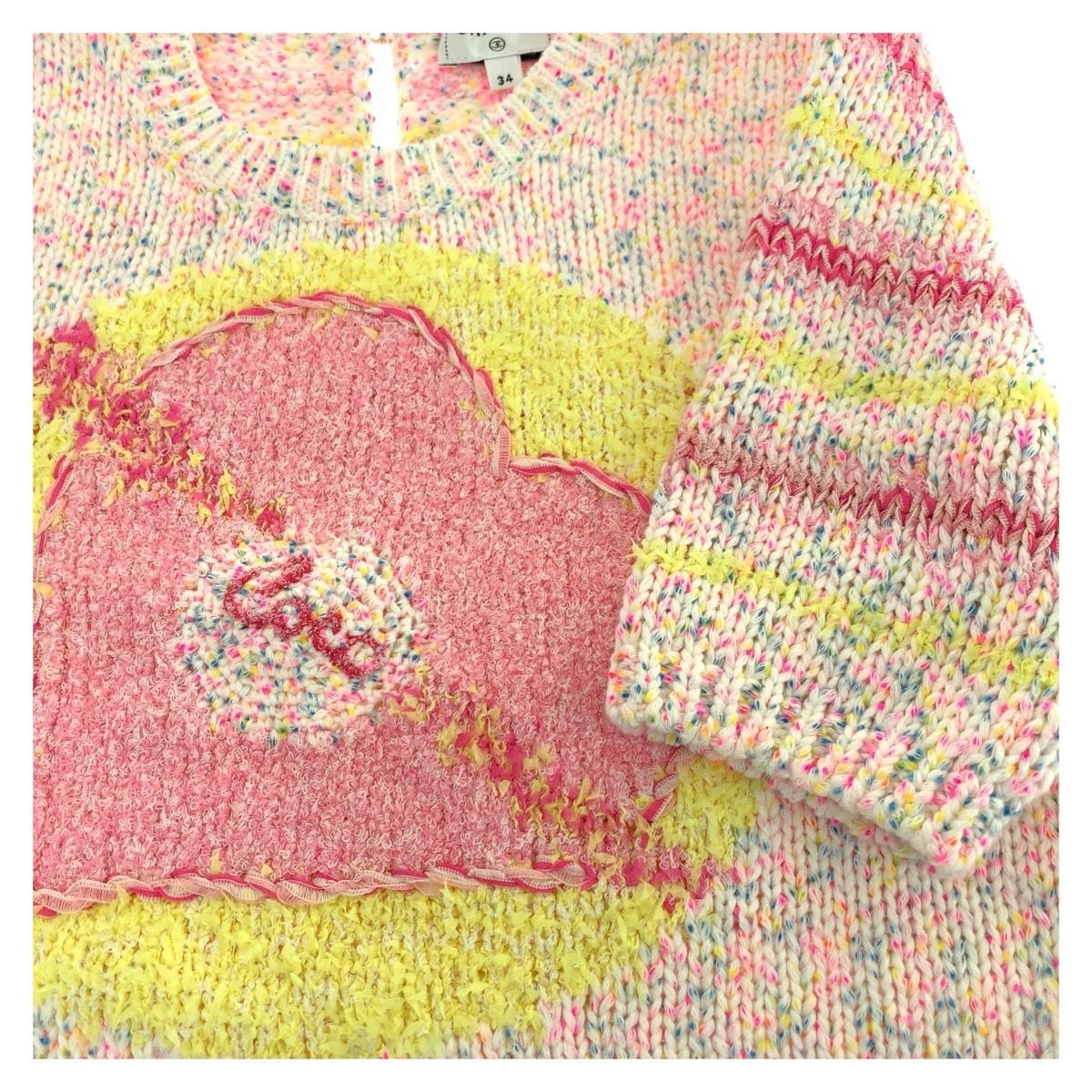 超美品 CHANEL シャネル ハートモチーフ ココマーク サイズ34 ピンク