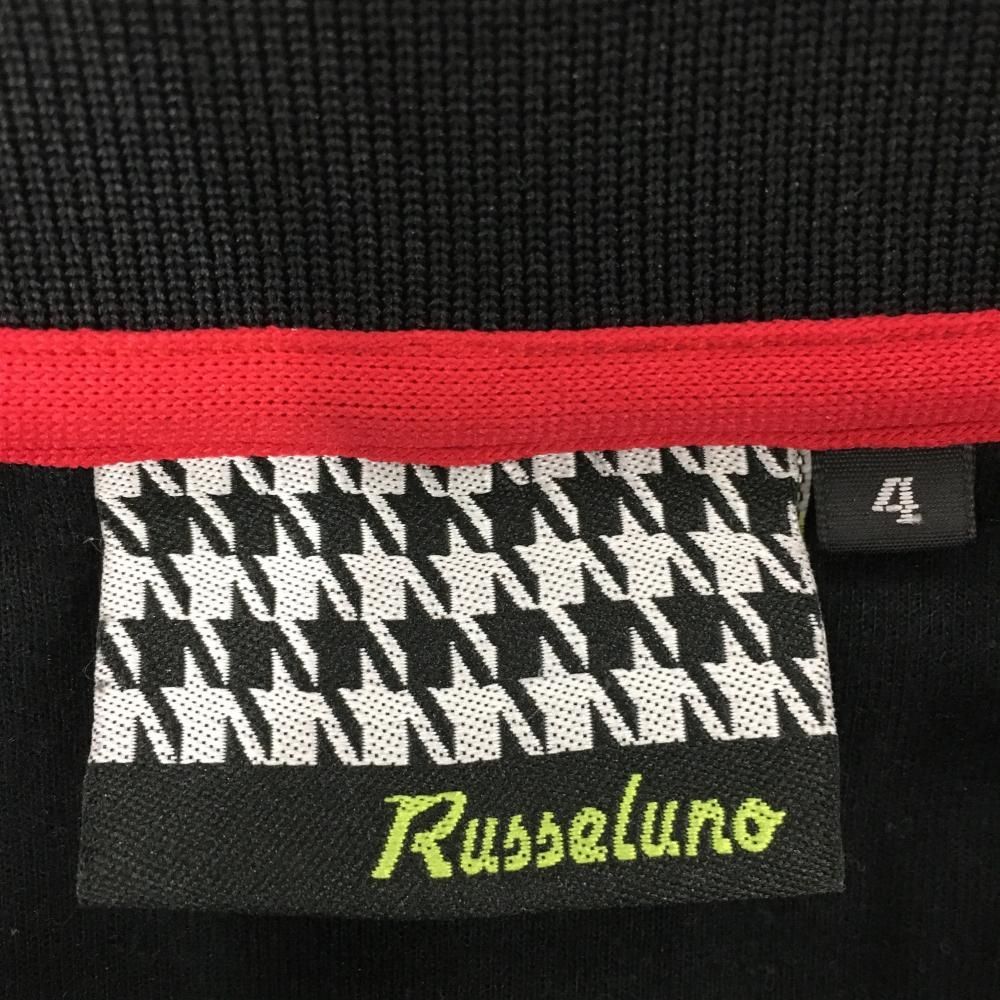 美品】ラッセルノ 半袖ポロシャツ 黒 ルチャマスク メンズ 4(M) ゴルフ