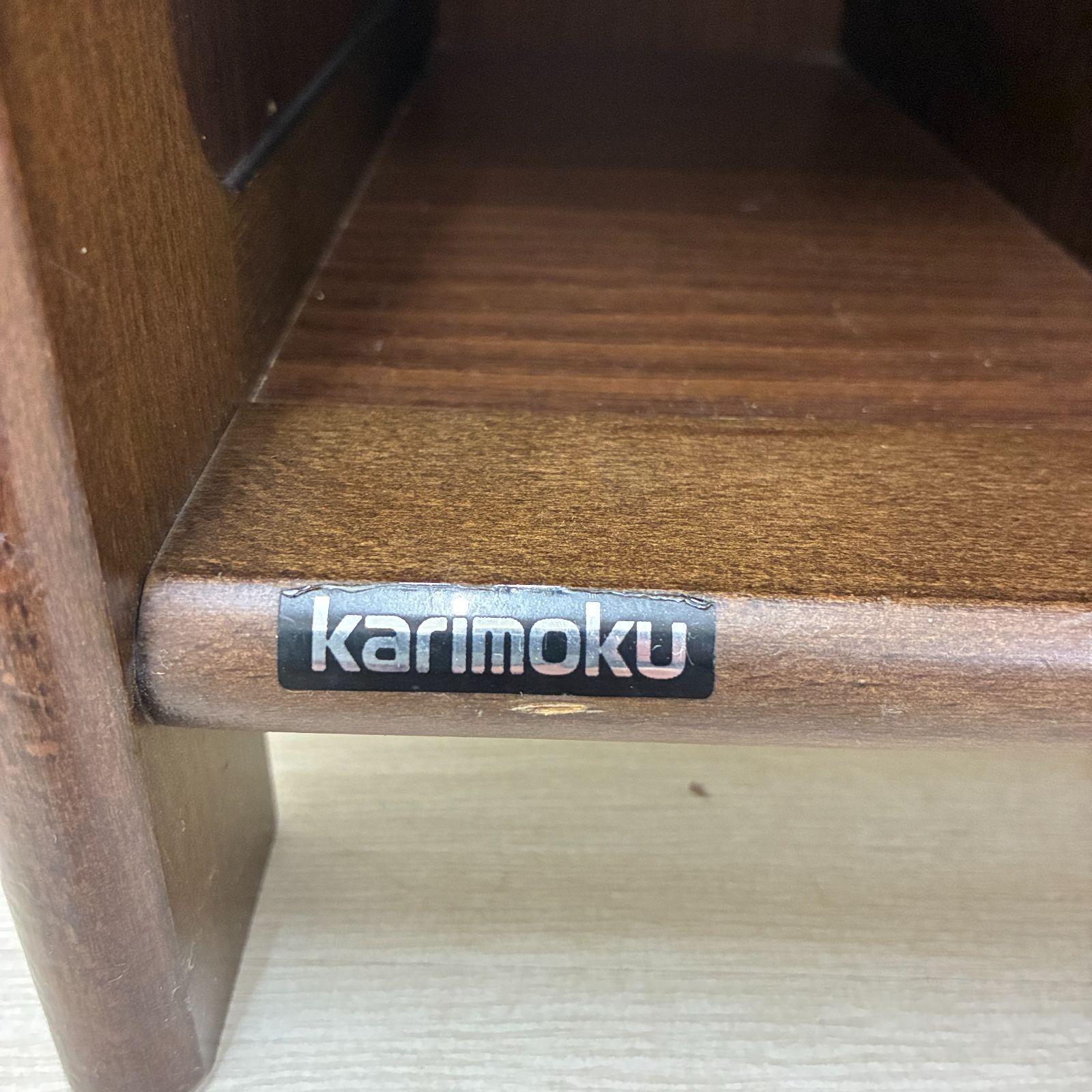 カリモク】キャビネット 電話台 FAX台 収納 木製 - メルカリ