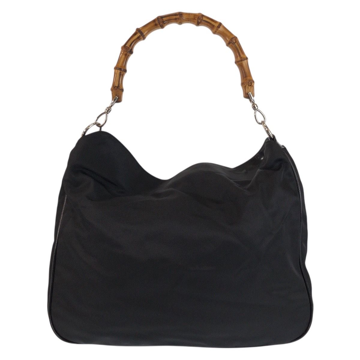 GUCCI グッチ バンブー ブラック 黒 シルバー金具 ナイロン 001 2852