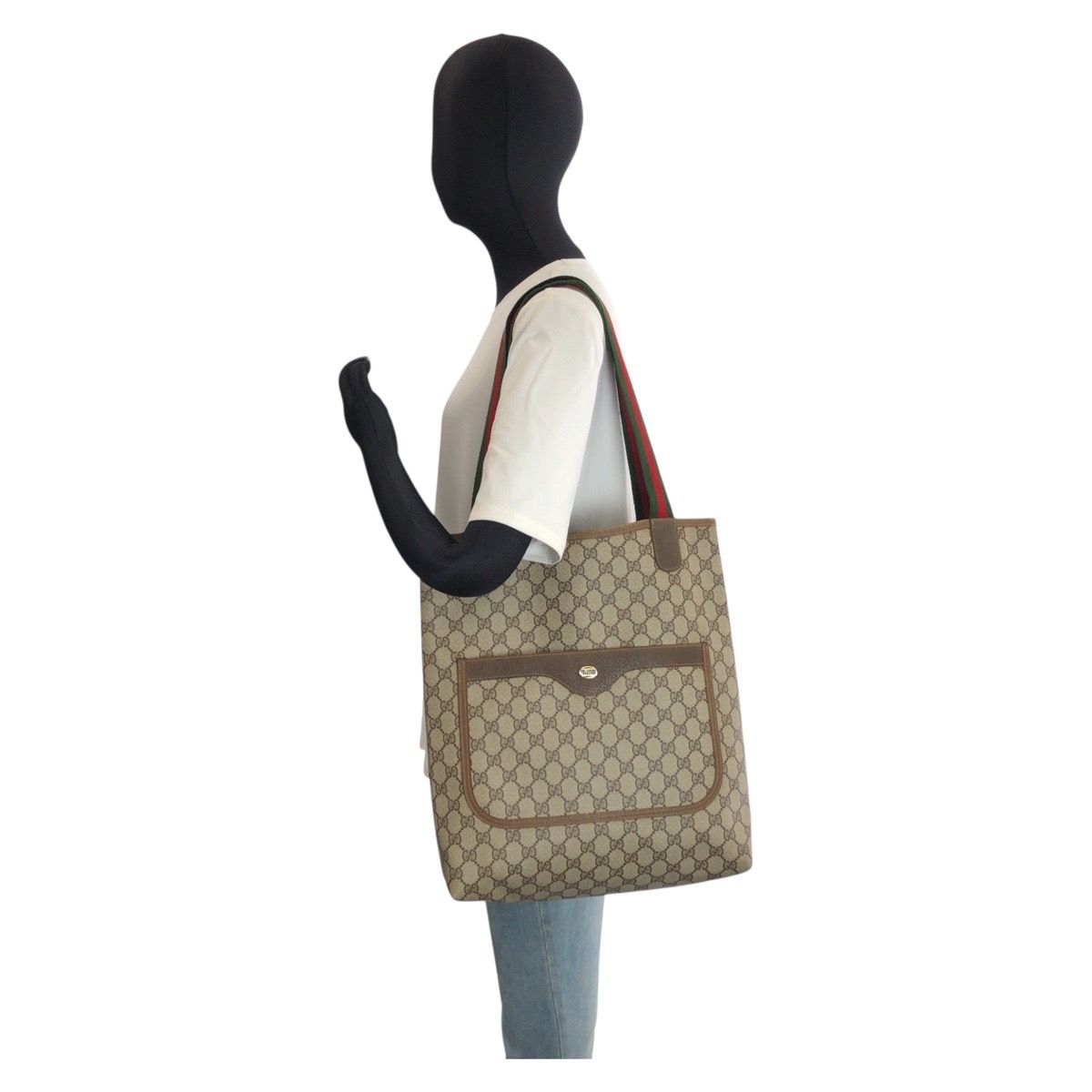 美品 GUCCI グッチ ヴィンテージ シェリーライン GGスプリーム