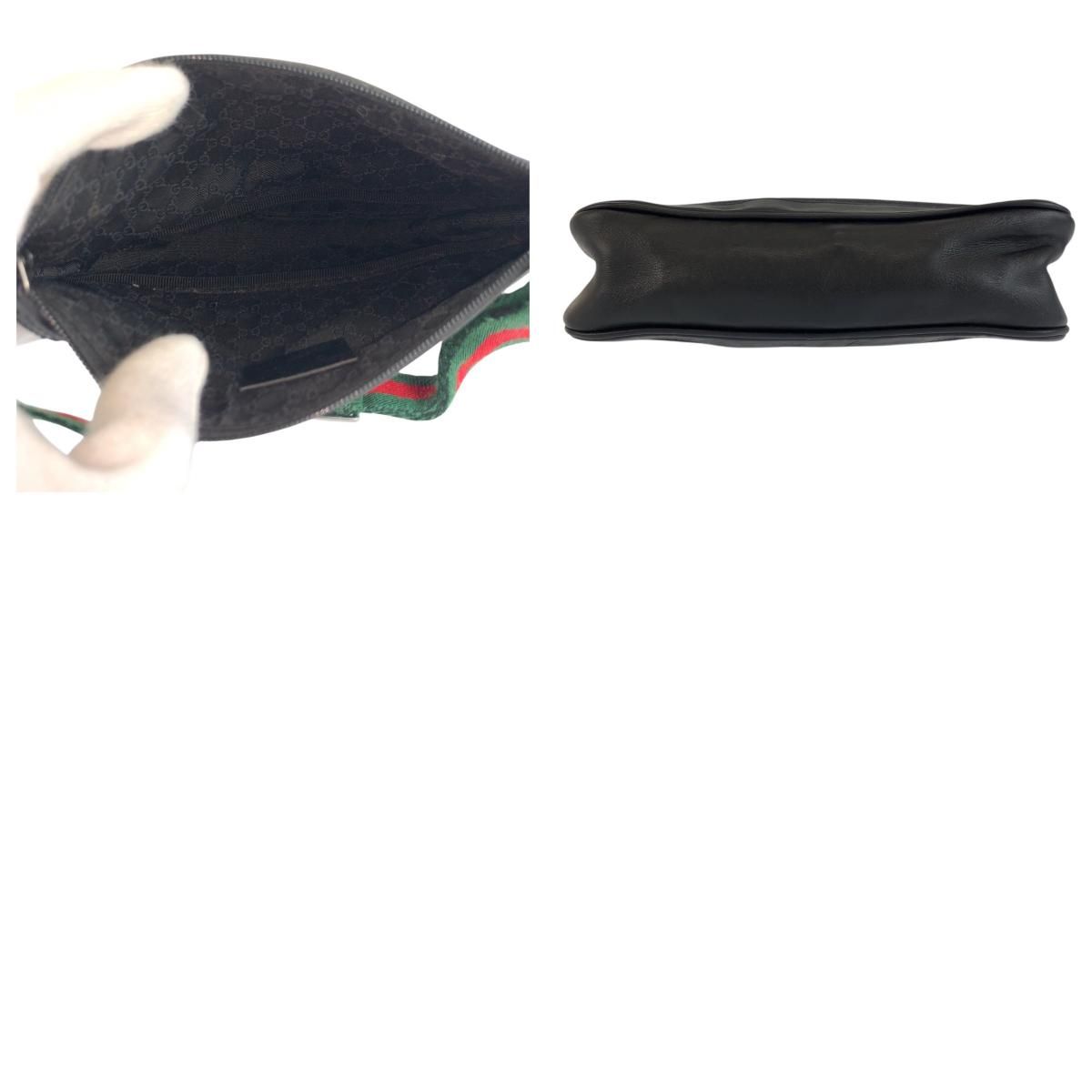 美品 GUCCI グッチ シェリーライン ブラック 黒 シルバー金具