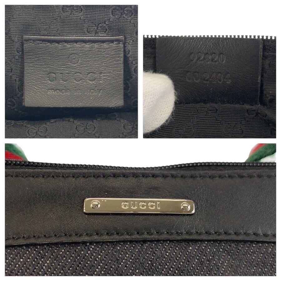 美品 GUCCI グッチ シェリーライン ブラック 黒 シルバー金具