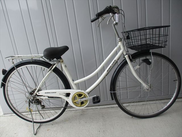F276★整備済み★完成車発送★中古シティ自転車【　27インチ　ママチャリ　白 】