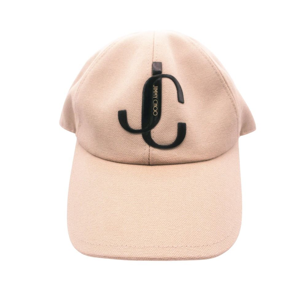 JIMMY CHOO ジミーチュウ キャップ JCロゴ 帽子 コットン イタリア製 ベージュ メンズ レディース 【中古】