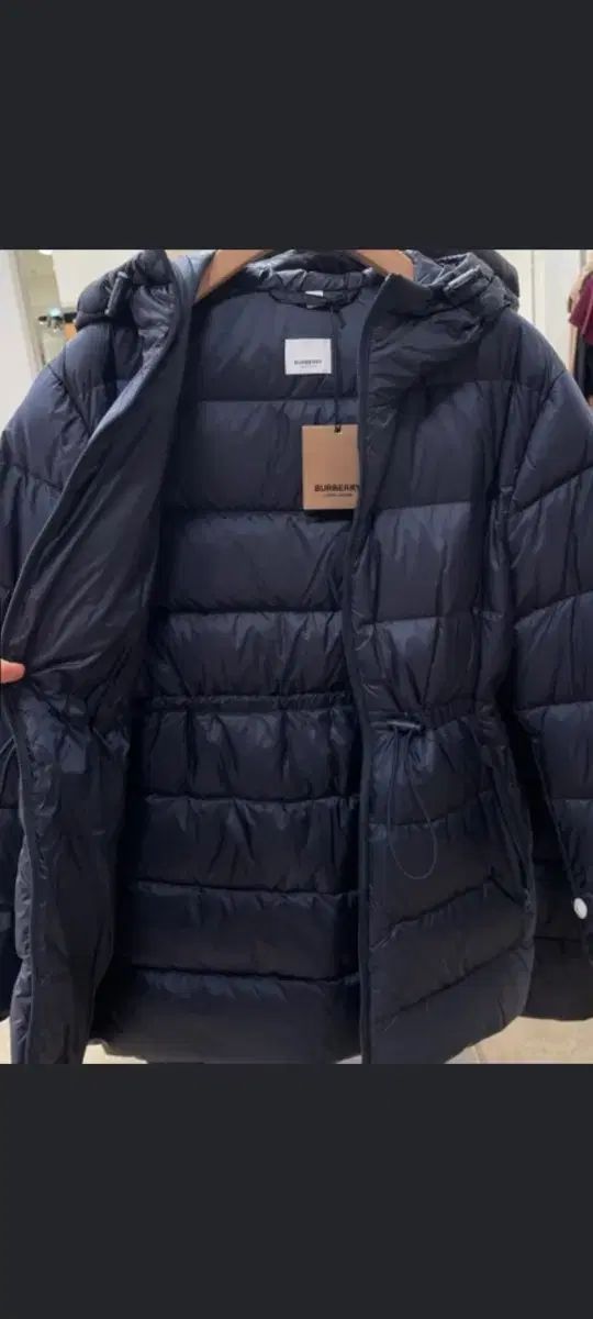 新品) BURBERRY バーバリー アクスタ ファン グースダウン ダウン ネイビー L77 88