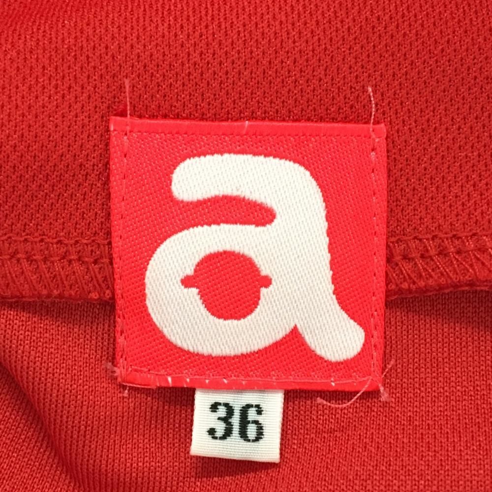 超美品】アルチビオ ノースリーブハイネックシャツ レッド×白 ラメ入り