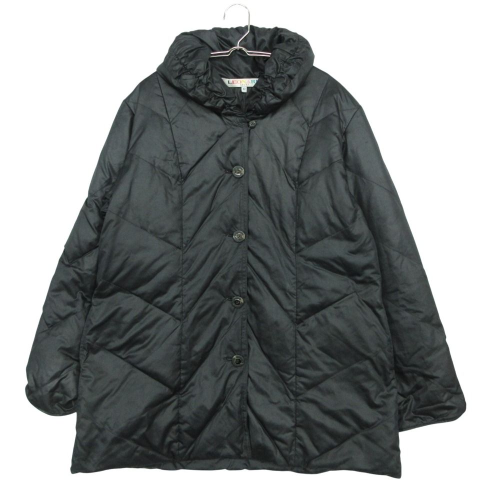 LEONARD レオナール コート スポーツ ダウン ジャケット ブラック 42【XL】 レディース 【中古】