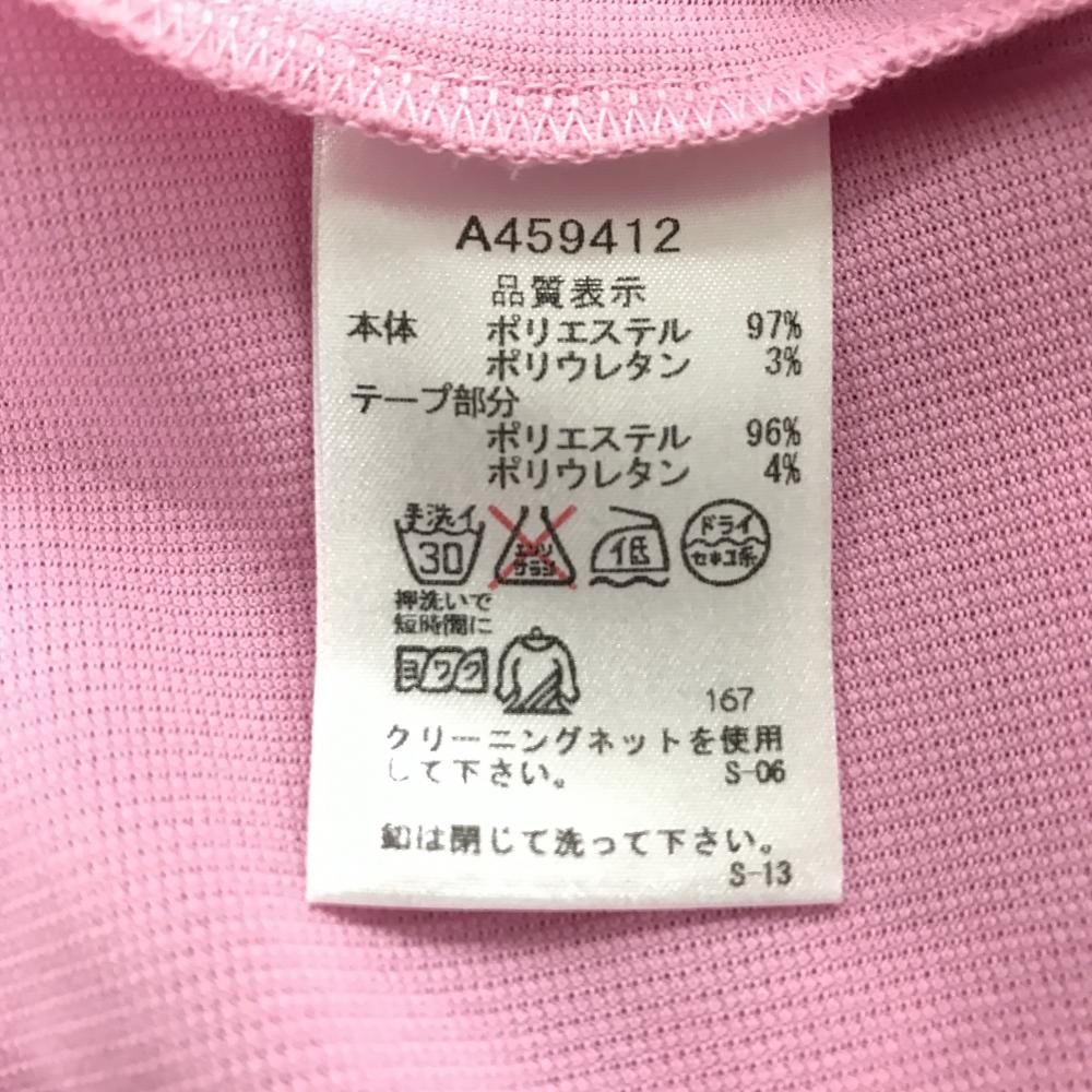超美品】アルチビオ ノースリーブポロシャツ ピンク×黒 ロゴ