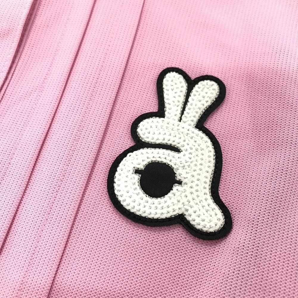超美品】アルチビオ ノースリーブポロシャツ ピンク×黒 ロゴ