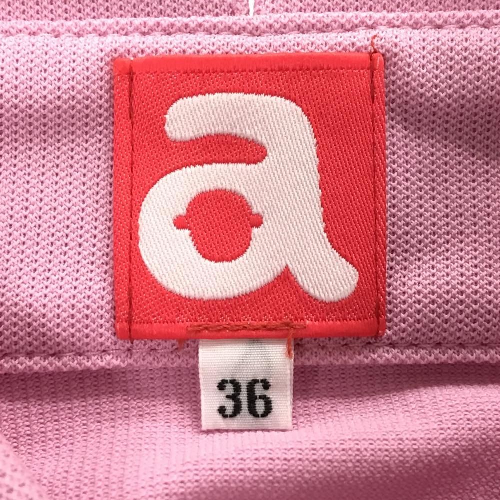 超美品】アルチビオ ノースリーブポロシャツ ピンク×黒 ロゴ