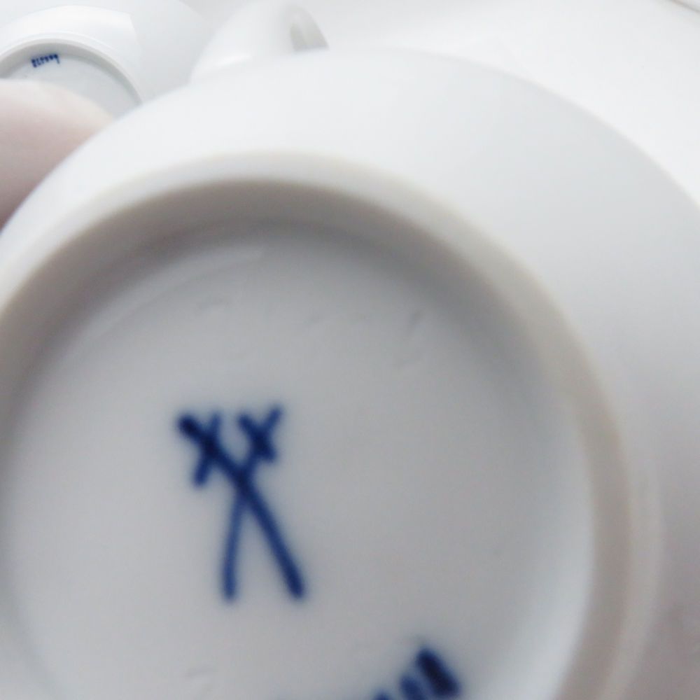 美品 MEISSEN マイセン ホワイトマイセン（VIP）双剣マーク コーヒー