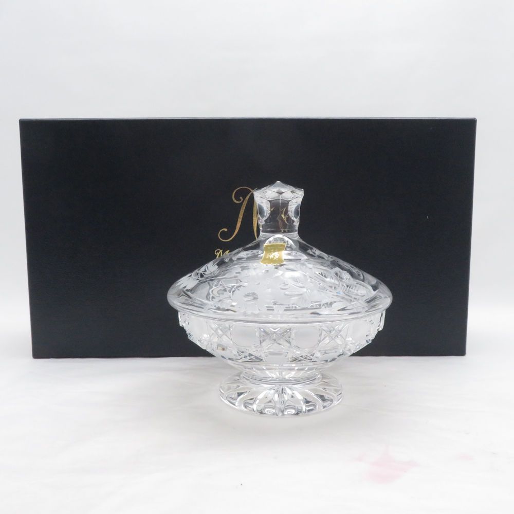 美品 MEISSEN マイセン クリスタル 花瓶 グラス ペアセット 2客 吉】PD747 MEISSEN 【マイセン】 クリスタルガラス 青被せカット 大
