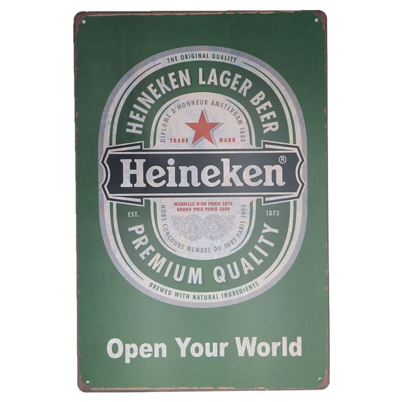 新品 ブリキ看板 ハイネケン Heineken ビール レトロ アンティーク