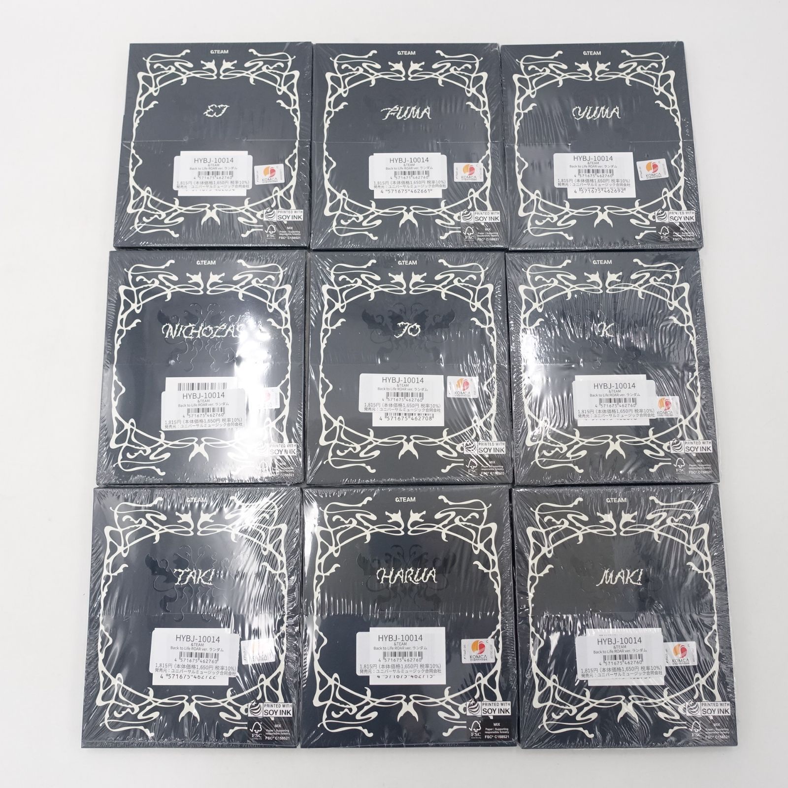&TEAM 未開封 CD Back to Life ROAR ver. ソロジャケ 9形態 全種