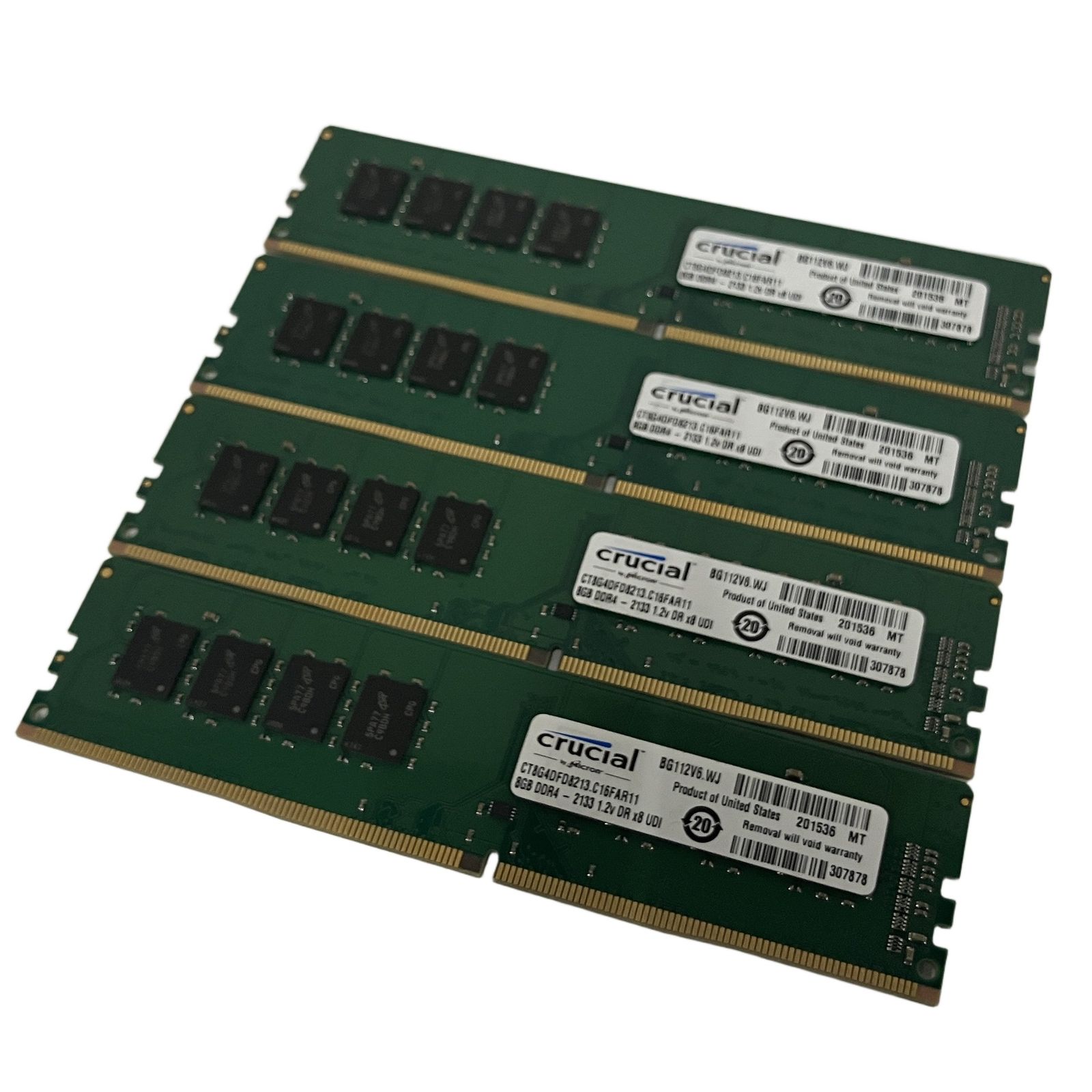 中古動作品サーバ用メモリDDR4 8GB 4枚セット　#3 Crucial DDR4-2133 8GB 4枚セット 中古メモリ - メルカリ