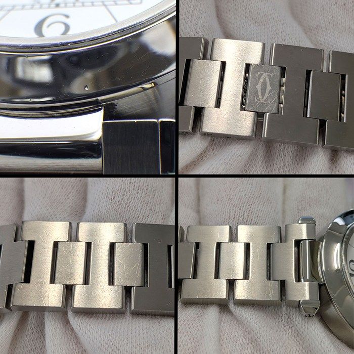 カルティエ Cartier 腕時計 パシャC W31055M7 デイト 夜光針 夜光