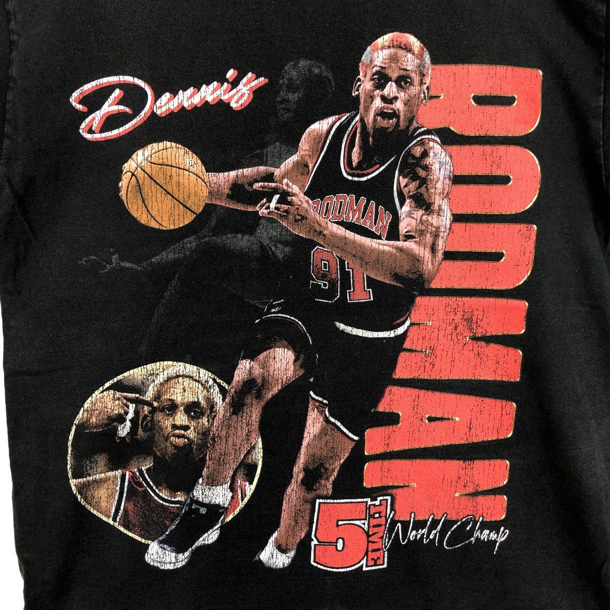 “DENNIS RODMAN デニスロッドマン00s 90s XL ブラック 90s DENNIS RODMAN デニスロッドマン Tシャツ デッドストック
