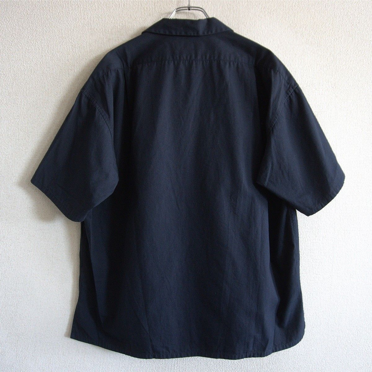 美品】NIGEL CABOURN 【OPEN COLLAR SHIRT COTTON TWILL】48 ネイビー