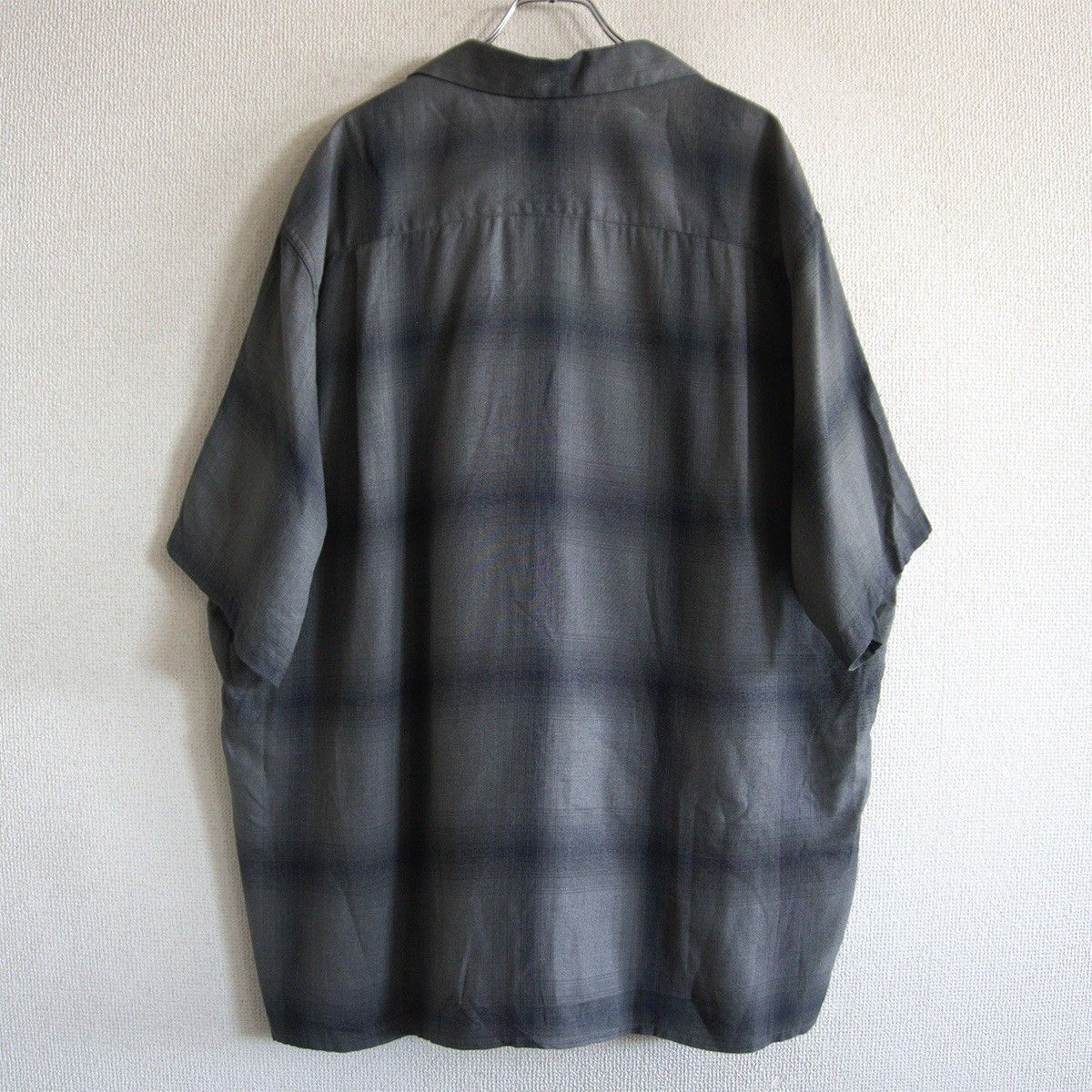 美品】WACKO MARIA【OMBRE CHECK OPEN COLLAR SHIRT S/S オンブレ