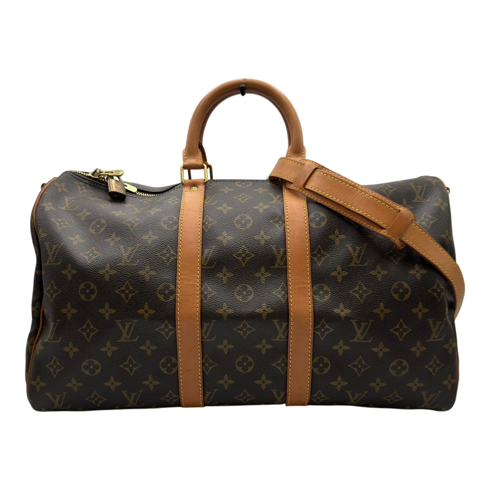ルイ・ヴィトン LOUIS VUITTON キーポル・バンドリエール45 M41418 ブラウン モノグラム/レザー レディース ボストンバッグ