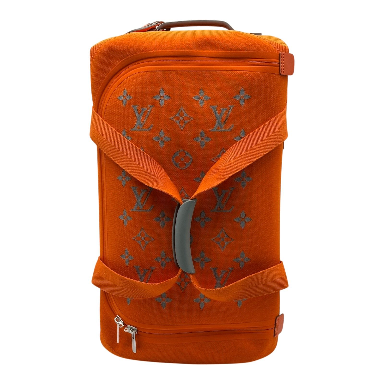 ルイ・ヴィトン LOUIS VUITTON モノグラムホライゾンソフト2R55 M20130 オレンジ ジャガードニット/レザー レディース キャリーバッグ