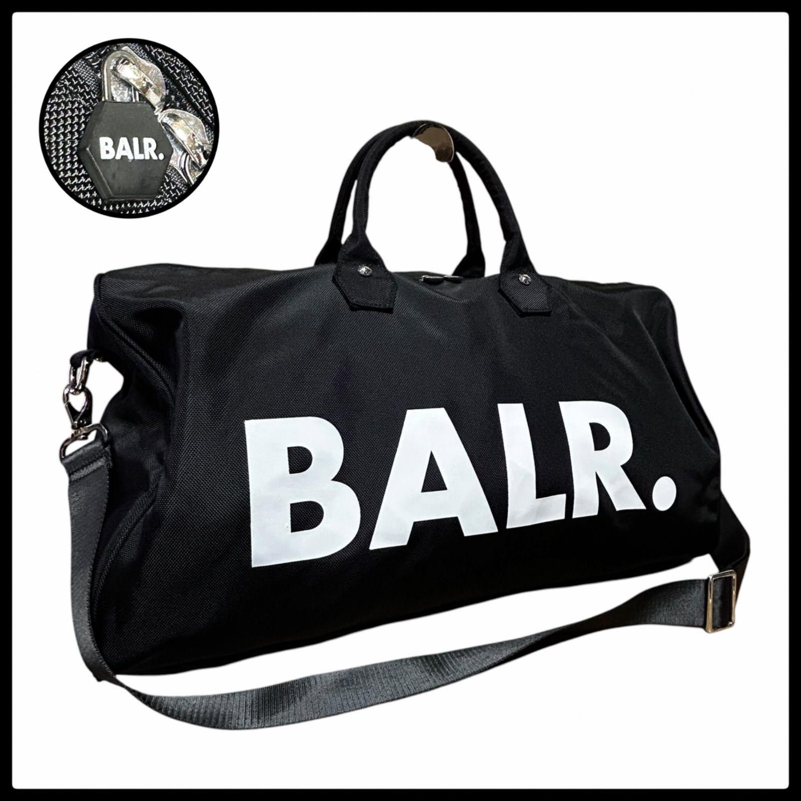【大容量2WAY】ボーラー BALR. U-SERIES DUFFLE BAG ボストンバッグ 黒 ショルダー付属 ジムバッグ