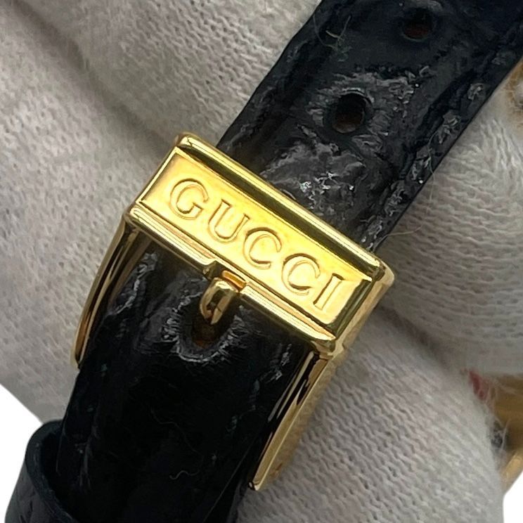 稼働品 GUCCI グッチ 腕時計 黒文字盤 クォーツ 2針 3000.2.L 美品 新品電池 稼働品 GUCCI グッチ 3000.2.L レディース腕時計