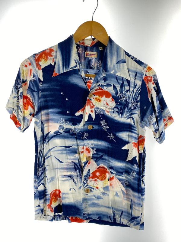 中古品】 SUN SURF サンサーフ GOLDFISH SHIRT SS32164 金魚 アロハ