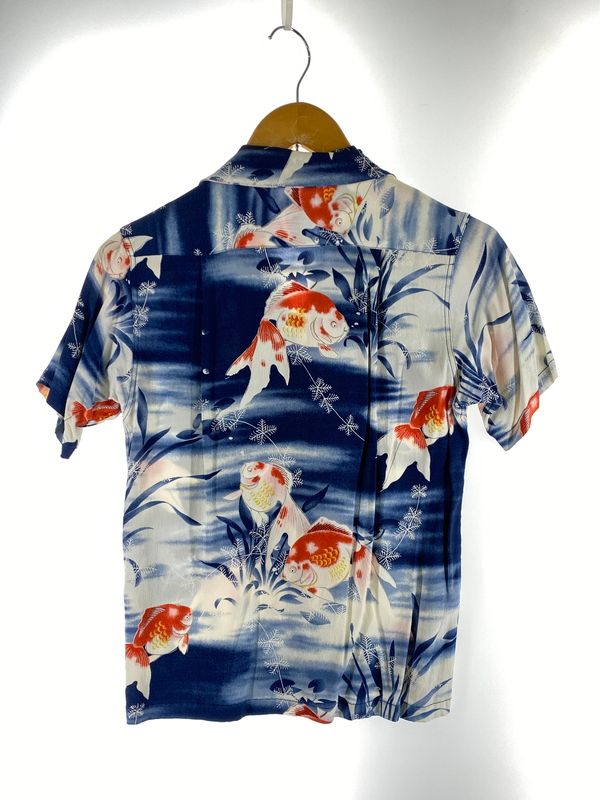 中古品】 SUN SURF サンサーフ GOLDFISH SHIRT SS32164 金魚 アロハ