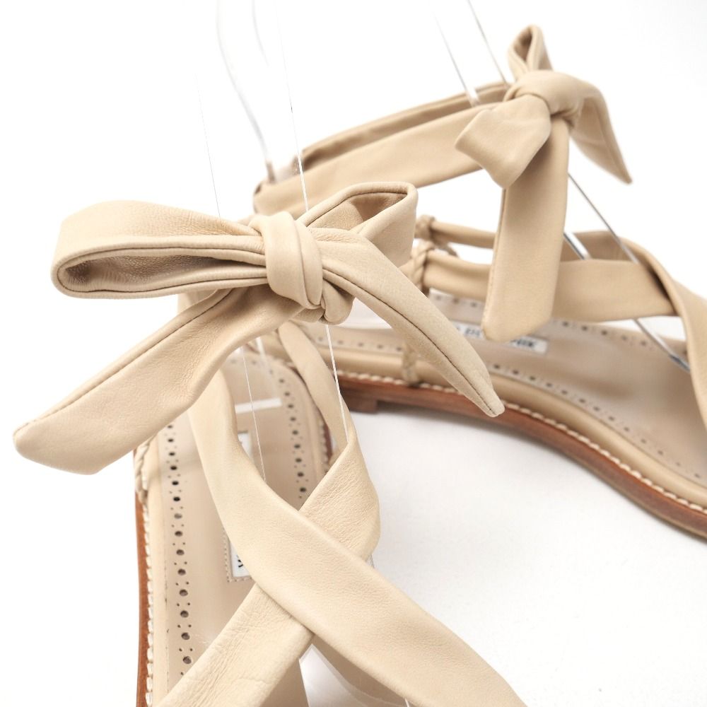 □未使用品□MANOLO BLAHNIK マノロブラニク サンダル サイズ36 レース