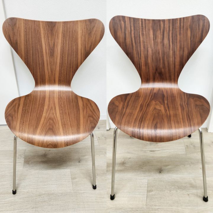 5,200円OFF★【展示品】定価4万 ダイニングチェア 2脚セット ウォールナット 完成品 プライウッドチェア 北欧 韓国 モダン シンプル おしゃれ【送料無料】