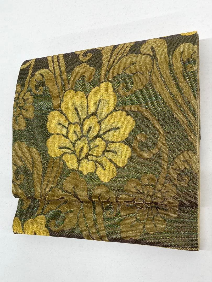袋帯 綾羅錦繍 キラキラ 未仕立て品 正絹 六通 D785